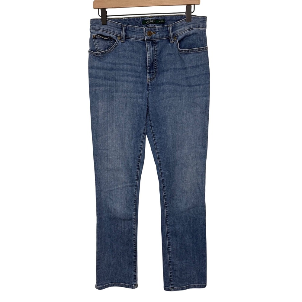 Lauren Ralph Lauren Women's Premier Straight Denim Jeans Comfort Fit Stretch 10‎
